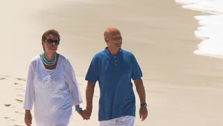 at the beach