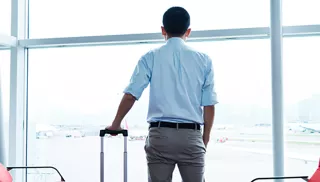 man traveling