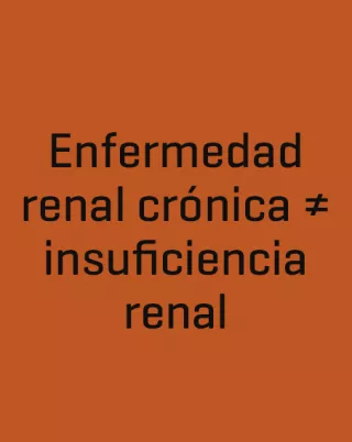 Enfermedad renal cronica no es equello a la insuficiencia renal